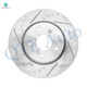 Set of 4 Front 296mm-Rear 305mm Drilled Slotted Brake Disc Rotors For 2007-2009 Acura RDX