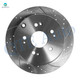Set of 4 Front 296mm-Rear 305mm Drilled Slotted Brake Disc Rotors For 2007-2009 Acura RDX