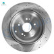 Rear 305mm Drilled Slotted Brake Disc Rotors For 2005-2016 Honda CR-V
