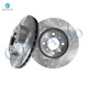 Front 240mm Drilled Slotted Brake Disc Rotors For 1993-1997 Honda Civic DEL SOL