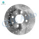 Front 240mm Drilled Slotted Brake Disc Rotors For 1993-1997 Honda Civic DEL SOL