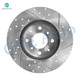 Front 240mm Drilled Slotted Brake Disc Rotors For 1993-1997 Honda Civic DEL SOL