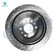 Set of 4 Front 303mm-Rear 278mm Drilled Slotted Brake Disc Rotors For 1998 1999 Oldsmobile Intrigue