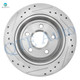 Set of 4 Front 303mm-Rear 278mm Drilled Slotted Brake Disc Rotors For 1998 1999 Oldsmobile Intrigue