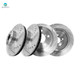 Set of 4 Front 293mm-Rear 265mm Drilled Slotted Brake Disc Rotors For 2005 2006 Saab 9-2X