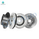 Set of 4 Front 296mm-Rear 281mm Drilled Slotted Brake Disc Rotors For 2007-2011 Toyota Camry