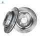 Rear 294mm Drilled Slotted Brake Disc Rotors For 2000 BMW 328CI Base