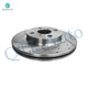 Front 255mm Drilled Slotted Brake Disc Rotors For 2004-2006 Scion XB Base