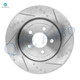 Set of 4 Front 345mm-Rear 320mm Drilled Slotted Brake Disc Rotors For 2009-2020 Dodge Challenger