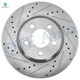 Set of 4 Front 320mm-Rear 320mm Drilled Slotted Brake Disc Rotors For 2005 2006 Dodge Magnum