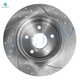 Rear 271mm Drilled Slotted Brake Disc Rotors For 2012-2018 Ford Focus