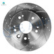 Set of 4 Front-Rear 282mm Drilled Slotted Brake Disc Rotors For 2002-2004 Honda CR-V