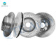 Set of 4 Front-Rear 282mm Drilled Slotted Brake Disc Rotors For 2002-2004 Honda CR-V