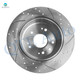 Set of 4 Front-Rear 282mm Drilled Slotted Brake Disc Rotors For 2002-2004 Honda CR-V