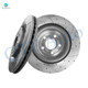 Front 352mm Drilled Slotted Brake Disc Rotors For 2014-2018 Ford Special Service Police Sedan