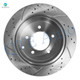 Rear 262mm Drilled Slotted Brake Disc Rotors For 2007-2017 Jeep Patriot