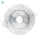 Set of 4 Front 296mm-Rear 290mm Drilled Slotted Brake Disc Rotors For 2004-2010 Toyota Sienna