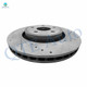 Set of 4 Front 350mm-Rear 330mm Drilled Slotted Brake Disc Rotors For 2011 2012 2015-2020 Jeep Grand Cherokee