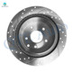 Rear 292mm Drilled Slotted Brake Disc Rotors For 2011-2022 Nissan Leaf