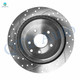 Set of 4 Front 295.5mm-Rear 292mm Drilled Slotted Brake Disc Rotors For 2003-2005 Nissan 350Z