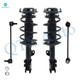 Set of 4 Front Sway Bar Link-Quick Complete Strut-Coil Spring Assembly For 2011-2016 Hyundai Elantra