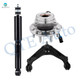 Set of 3 Front Upper Control Arm Ball Joint-Wheel Hub Bearing Assembly-Shock Absorber For 2001-2006 GMC Sierra 2500 HD