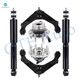 Set of 6 Front Upper Control Arm Ball Joint-Wheel Hub Bearing Assembly-Shock Absorber For 2001-2003 2005 2006 GMC Sierra 1500 HD