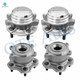 Set of 4 Front-Rear Wheel Hub Bearing Assembly For 2014-2022 Infiniti Q60 RWD