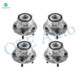 Set of 4 Front-Rear Wheel Hub Bearing Assembly For 2013-2015 Lincoln MKZ AWD