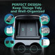 3Pcs Center Console Organizer for Tesla Model Y Accessories For 2020-2024 Hidden Drawer Armrest Storage Box