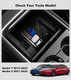 Center Console Organizer Tray Storage Box With USB & Type-C To 2021 2022 2023 2024 Tesla model Y  Storage Box ABS Material For Glasses,Credit Cards,Small Change