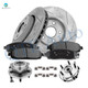 Set of 8 Front 328mm Drilled Slotted Brake Disc Rotors-Wheel Hub Bearing Assembly-Ceramic Brake Pad Kit For 2005-2010 Jeep Grand Cherokee