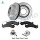 Set of 8 Front 325mm Drilled Slotted Brake Disc Rotors-Ceramic Brake Pad Kit-Wheel Hub Bearing Assembly For 2005 2006 Chevrolet Avalanche 2500
