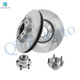 Set of 4 Front 278mm Brake Disc Rotors-Wheel Hub Bearing Assembly For 2004 2005 Mazda 3