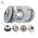 Set of 8 Front 288mm-Rear 260mm Drilled Slotted Brake Disc Rotors-Wheel Hub Bearing Assembly For 2005-2010 Volkswagen Jetta Set of 8 Front 288mm-Rear 260mm Drilled Slotted Brake Disc Rotors-Wheel Hub Bearing Assembly For 2005-2010 Volkswagen Jetta