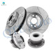 Set of 4 Front 288mm Drilled Slotted Brake Disc Rotors-Wheel Hub Bearing Assembly For 2006-2009 Volkswagen Rabbit Set of 4 Front 288mm Drilled Slotted Brake Disc Rotors-Wheel Hub Bearing Assembly For 2006-2009 Volkswagen Rabbit