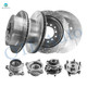 Set of 8 Front 319mm-Rear 312mm Drilled Brake Disc Rotors-Wheel Hub Bearing Assembly For 2003-2009 Toyota 4Runner