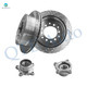 Set of 4 Rear 312mm Drilled Slotted Brake Disc Rotors-Wheel Hub Bearing Assembly For 2003-2009 Toyota 4Runner