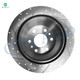 Set of 4 Front 303mm Drilled Slotted Brake Disc Rotors-Wheel Hub Bearing For 2000 2001 Chevrolet Impala
