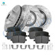 Set of 12 Front 275mm-Rear 269mm Drilled Slotted Brake Disc Rotors-Ceramic Brake Pad Kit For 2005 2006 Toyota Corolla