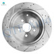 Set of 12 Front 275mm-Rear 269mm Drilled Slotted Brake Disc Rotors-Ceramic Brake Pad Kit For 2003-2008 Toyota Matrix