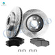 Set of 6 Front 280mm Brake Disc Rotors-Ceramic Brake Pad Kit For 2003-2008 Hyundai Tiburon