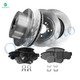 Set of 12 Front 280mm-Rear 262mm Brake Disc Rotors-Ceramic Brake Pad Kit For 2005-2009 Hyundai Tucson