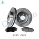 Set of 6 Front 275mm Brake Disc Rotors-Ceramic Brake Pad Kit For 2007-2010 Hyundai Elantra