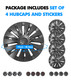 Set of 4 Wheel Covers Hubcaps Gunmetal Gray For 2020-2025 Tesla Y 19 inch Wheel