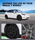 Set of 4 Wheel Covers Sport Hubcaps Gloss Black For 2020-2025 Tesla Y 19 inch