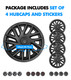 Set 4 Wheel Covers Refresh Edition Hubcaps Gunmetal Gray For 2023-2025 Tesla 3 18 inch