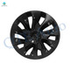 Set Of 4 Wheel Covers Cyclone Wrap Hubcaps Matte Black For 2017-2023 Tesla 3 18 inch Except Highland