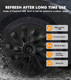 Set Of 4 Wheel Covers Cyclone Wrap Hubcaps Matte Black For 2017-2023 Tesla 3 18 inch Except Highland