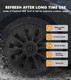 Set Of 4 Wheel Covers Big Cyclone Hubcaps Matte Black For 2017-2023 Tesla 3 19 inch Except Highland